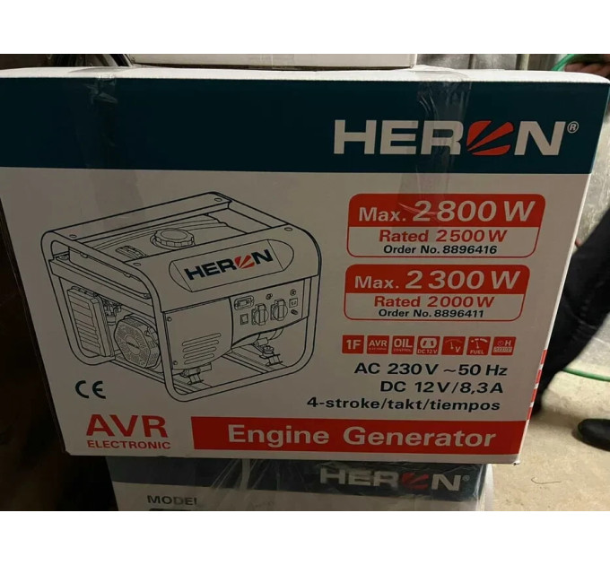 Генератор HERON 1F / 5.5HP / 2.3 кВт з AVR