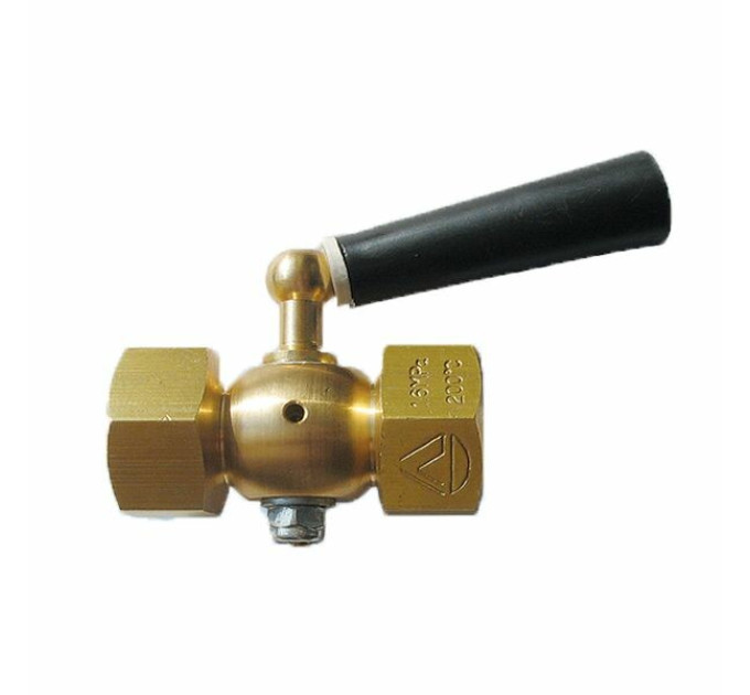 Кран для манометру з ручкою, трьохходовий, без фланця М20х1,5/G1/2 (2,5Мпа)